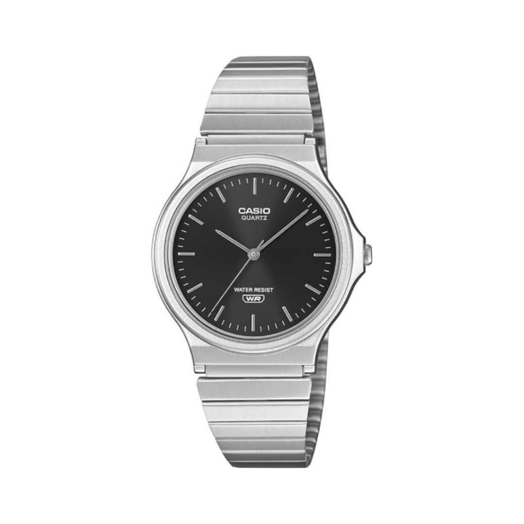Casio MQ-24DA-1ADF A2550 | Unisex Quartz Black Dial Analog Stainless Steel Watch