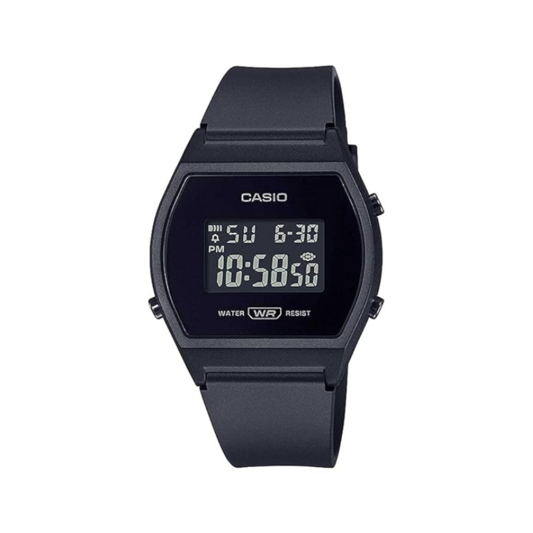 Casio LW-204-1BDF D215 | Vintage Unisex Quartz Black Dial Digital Resin Watch