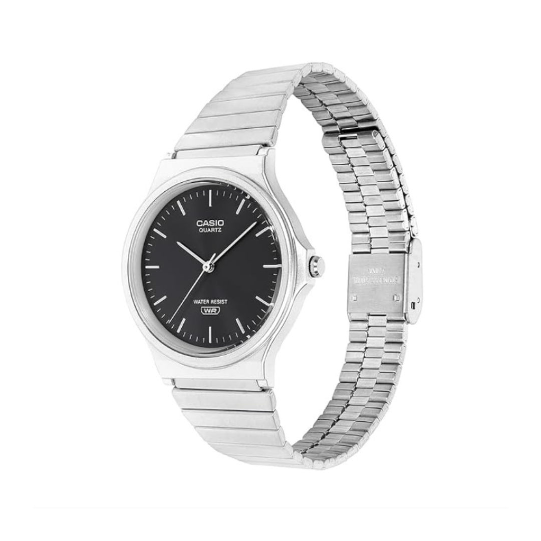 Casio MQ-24DA-1ADF A2550 | Unisex Quartz Black Dial Analog Stainless Steel Watch