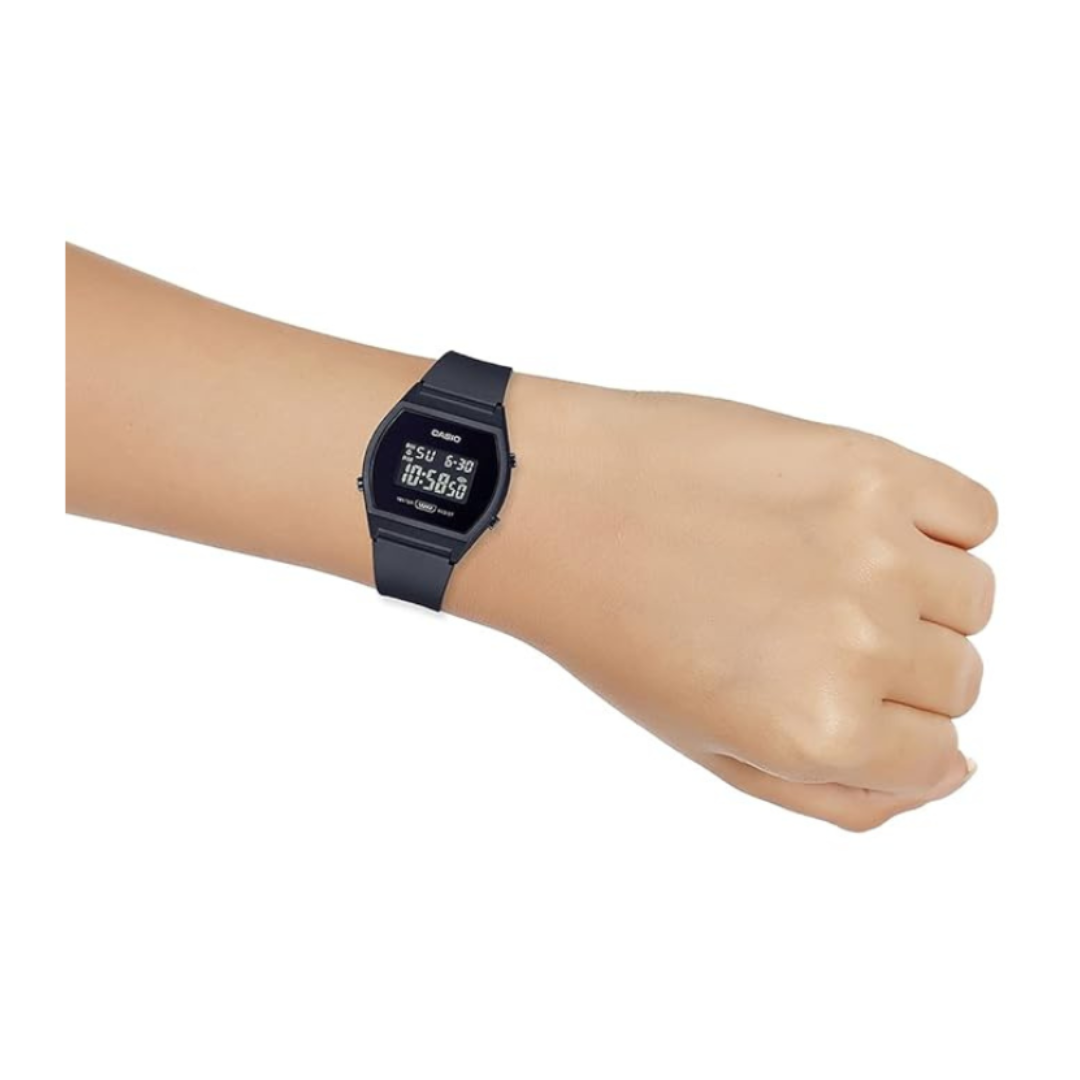 Casio LW-204-1BDF D215 | Vintage Unisex Quartz Black Dial Digital Resin Watch