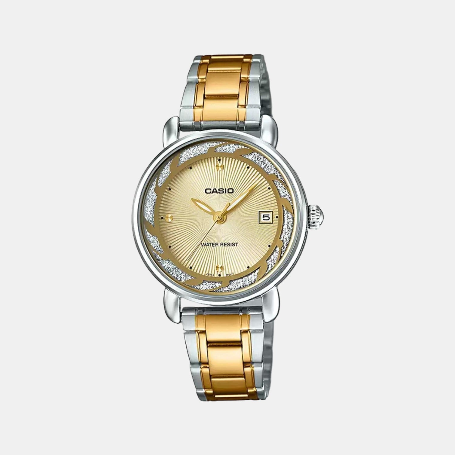 Enticer Women Quartz Gold Dial Analog Stainless Steel Watch A1045