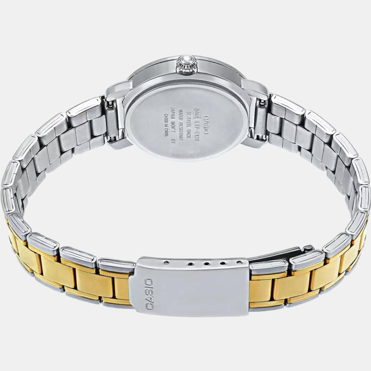 Enticer Women Quartz Gold Dial Analog Stainless Steel Watch A1045