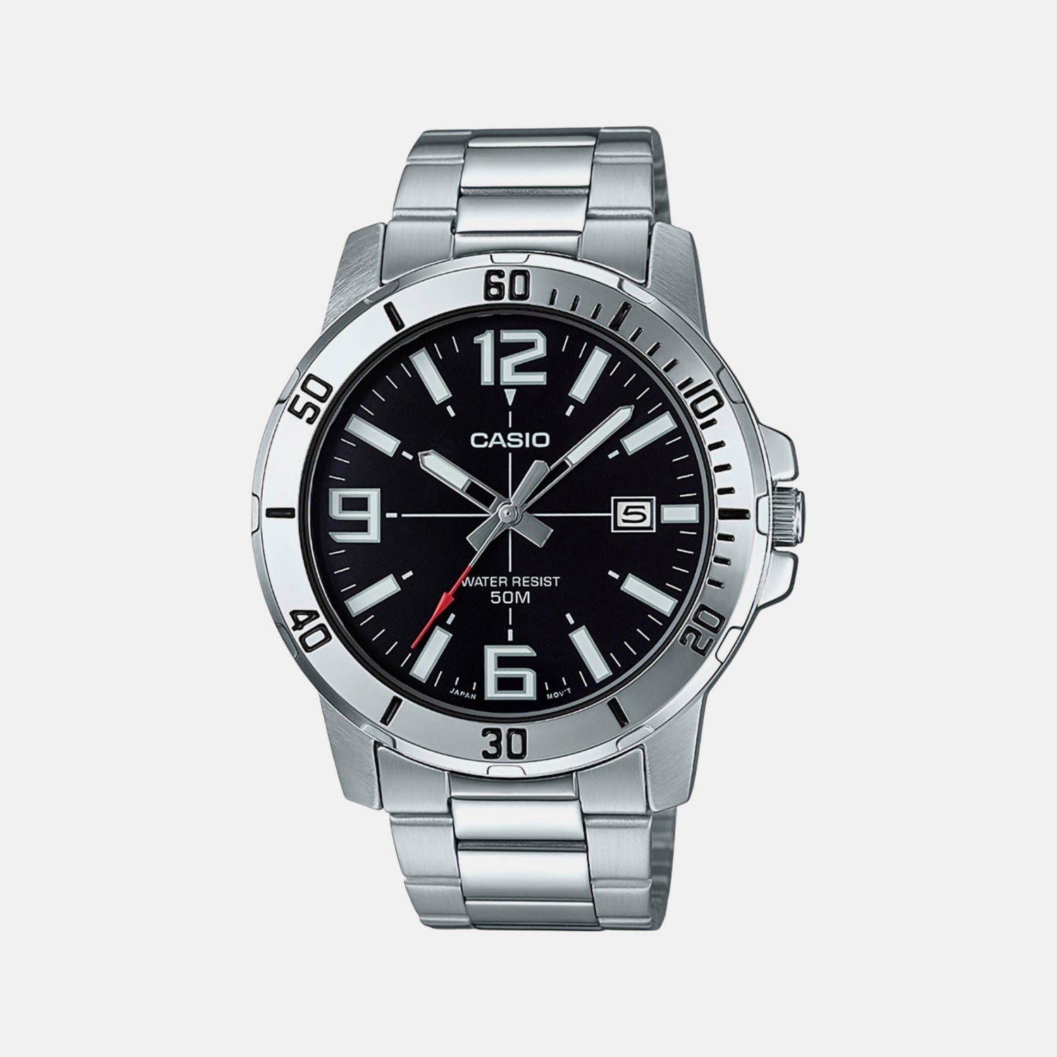 Enticer Men Quartz Black Dial Analog Stainless Steel Watch A1361