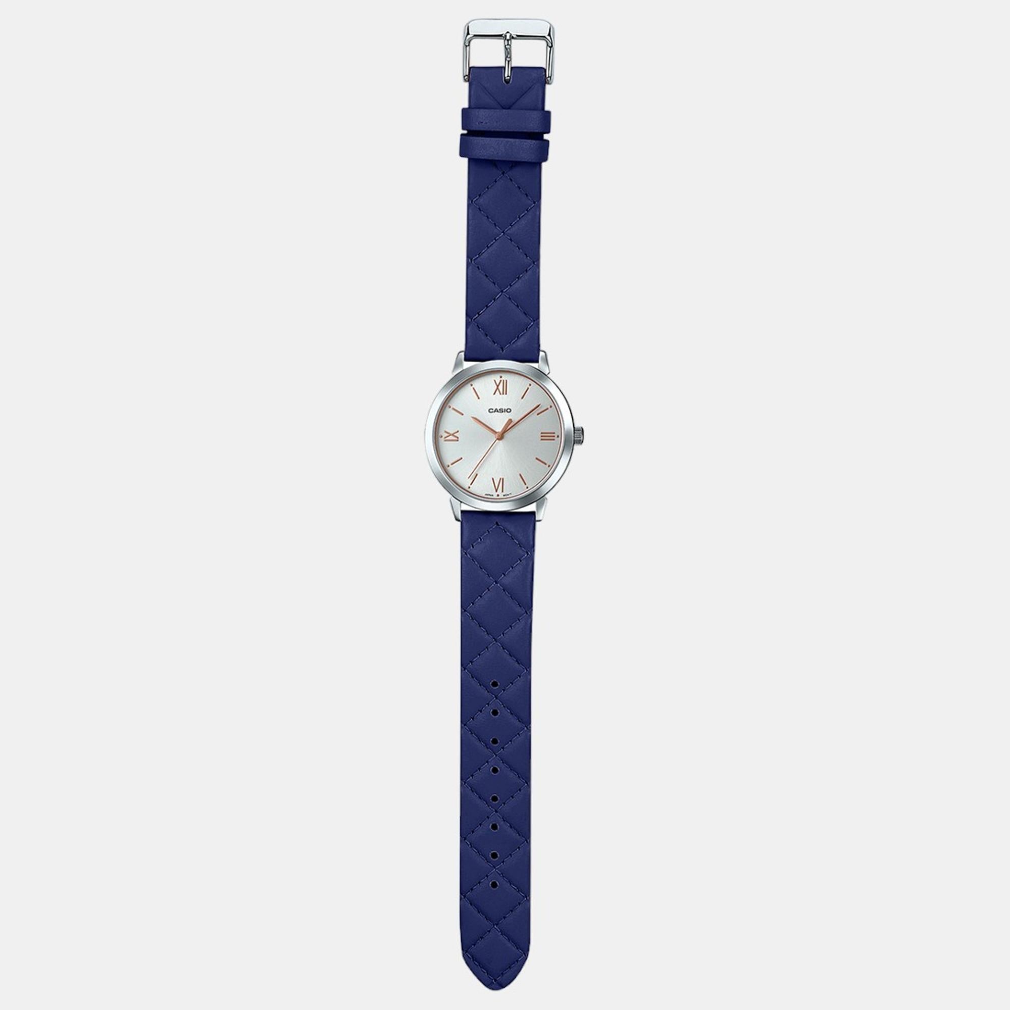 Enticer Women Quartz Silver Dial Analog Leather Watch A1482