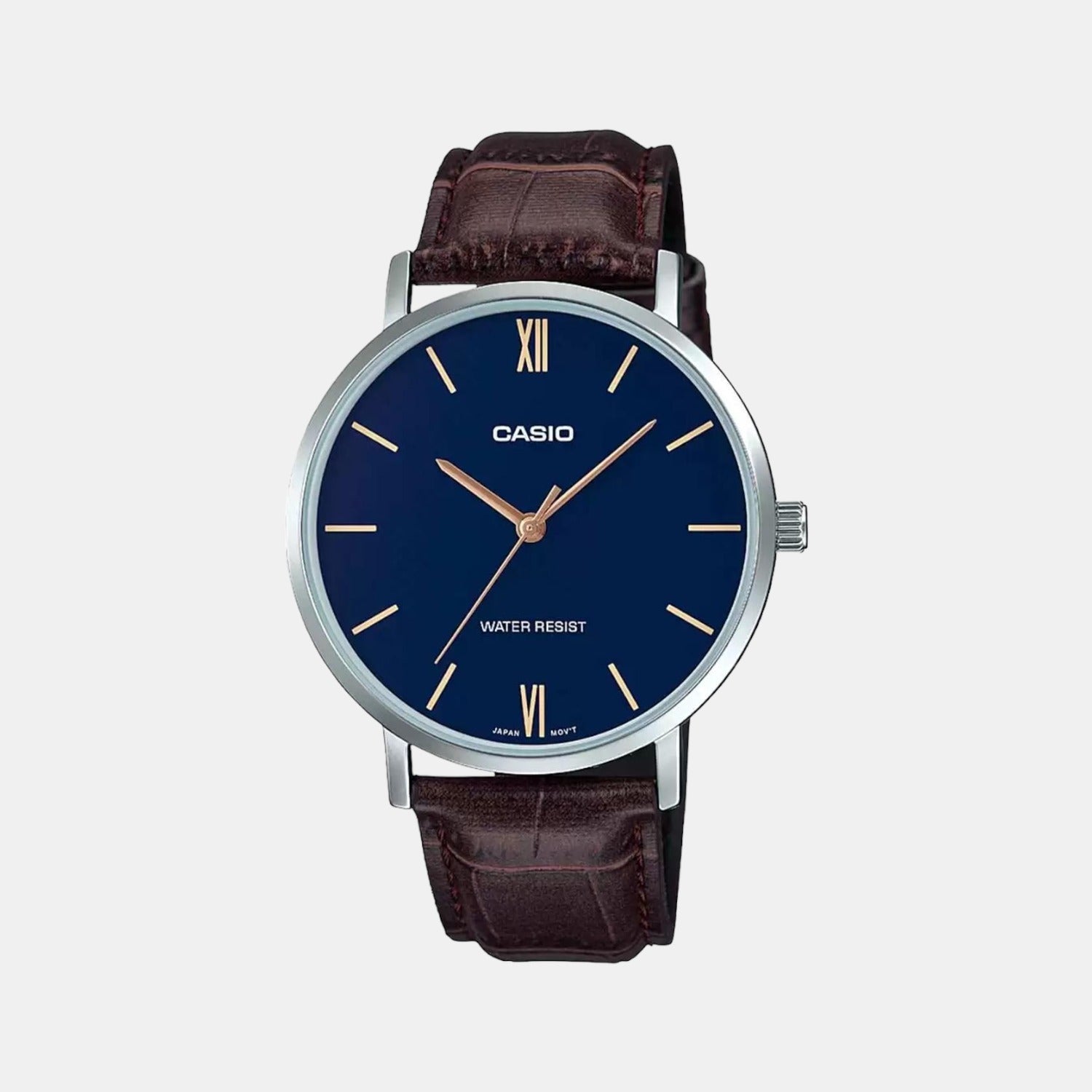 Enticer Men Quartz Blue Dial Analog Leather Watch A1616