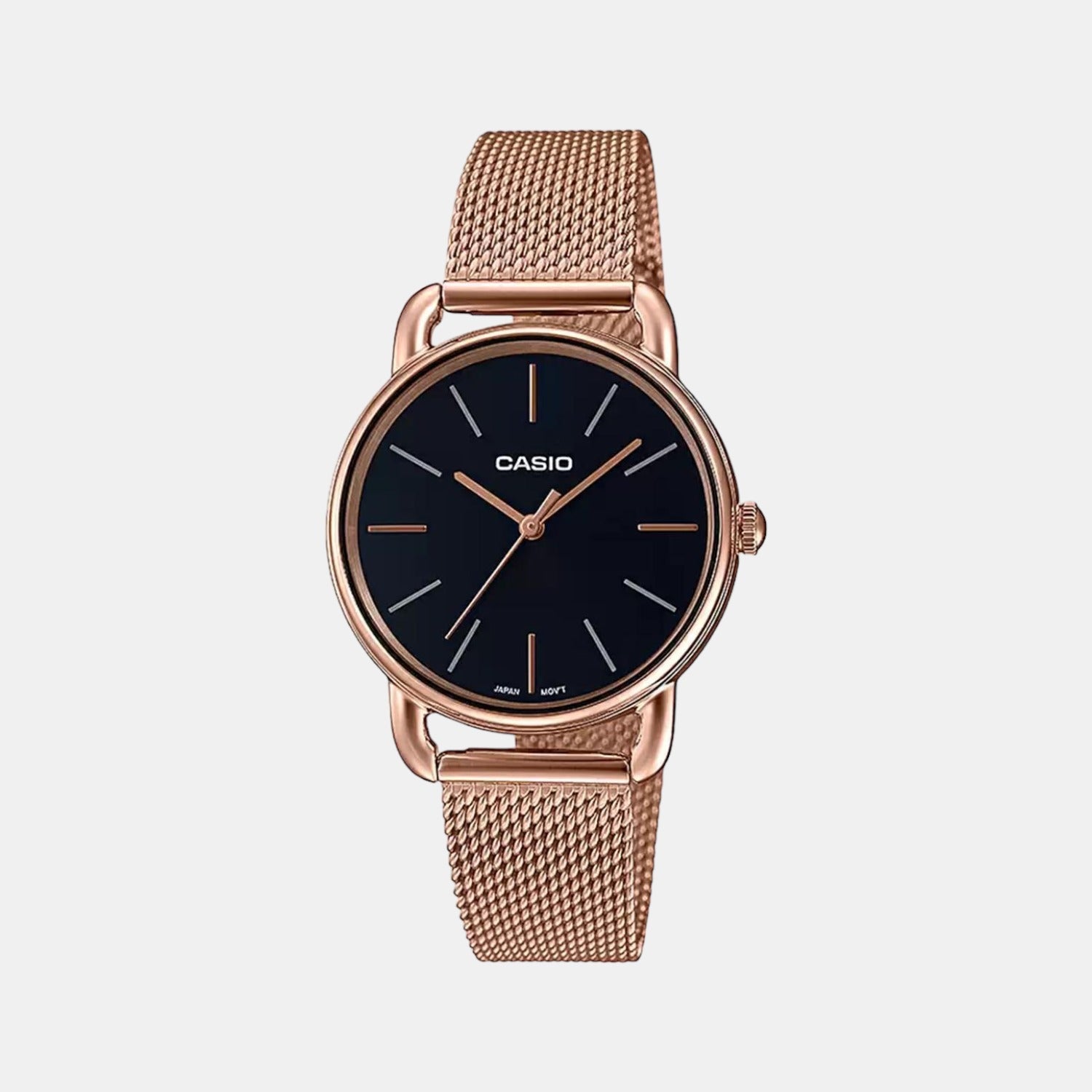 Enticer Women Quartz Black Dial Analog Mesh Watch A1794