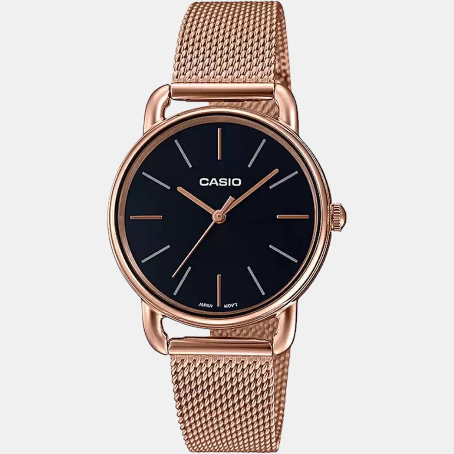 Enticer Women Quartz Black Dial Analog Mesh Watch A1794