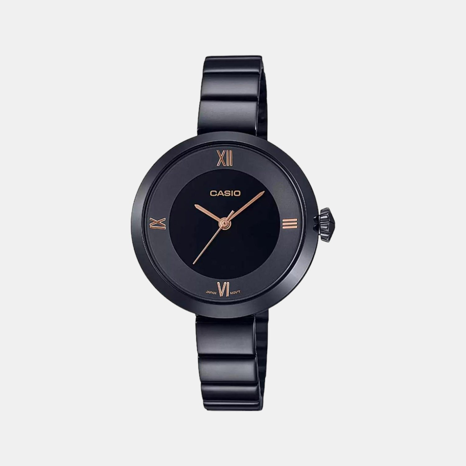 Enticer Women Quartz Black Dial Analog Stainless Steel Watch A1851