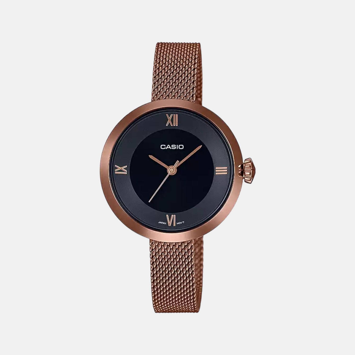 Enticer Women Quartz Black Dial Analog Mesh Watch A1853