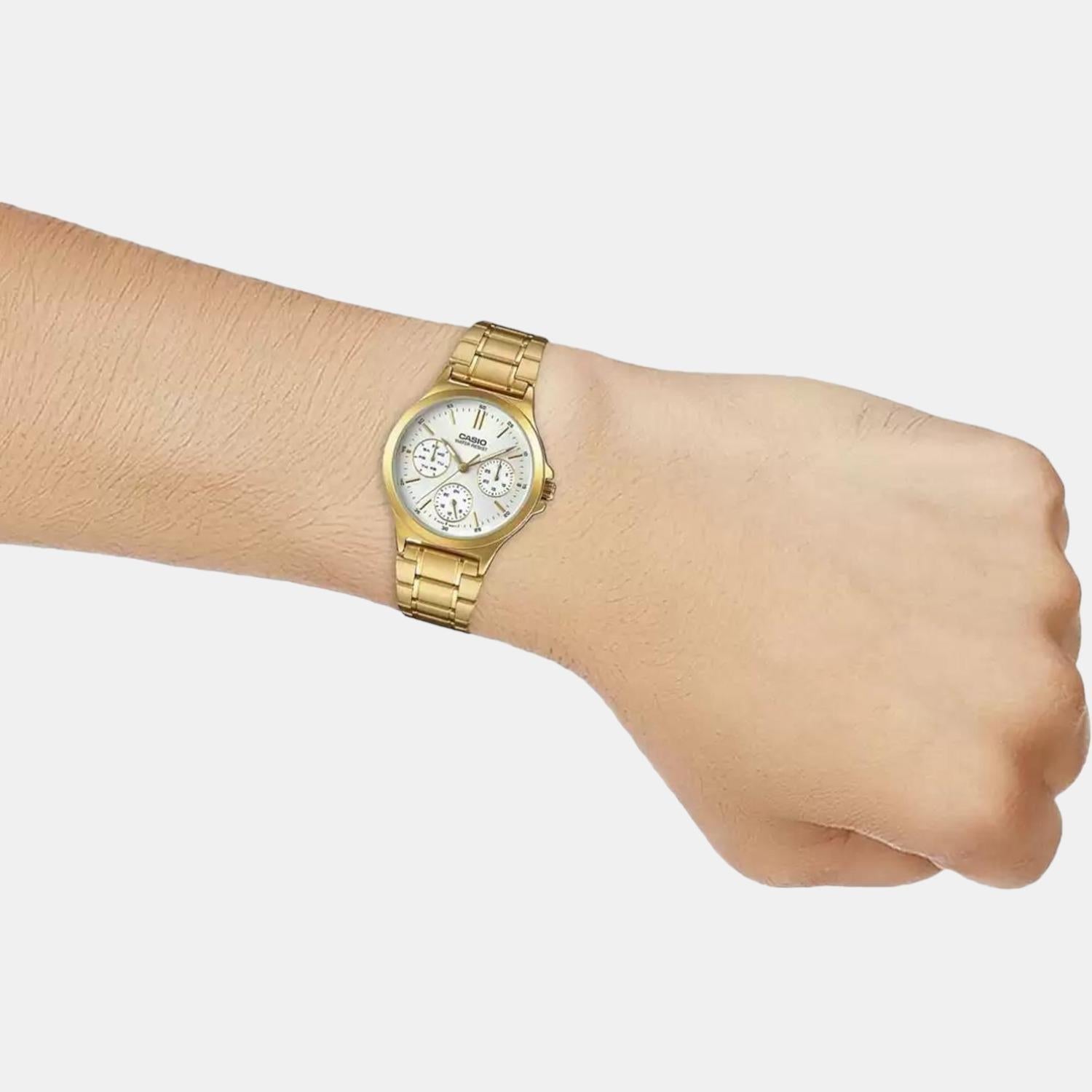 Enticer Women Quartz White Dial Multi-Function Watch A1915