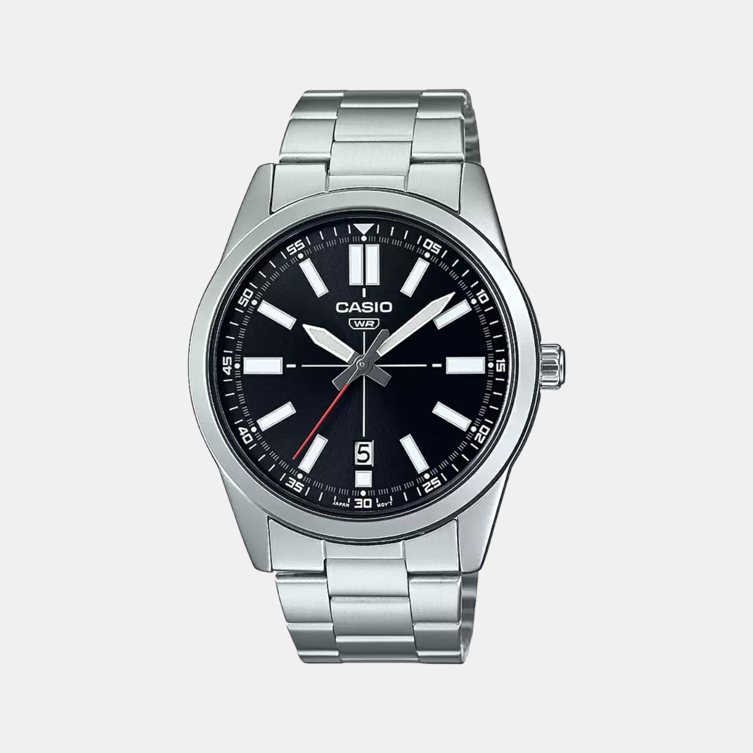 Enticer Men Quartz Black Dial Analog Stainless Steel Watch A1947