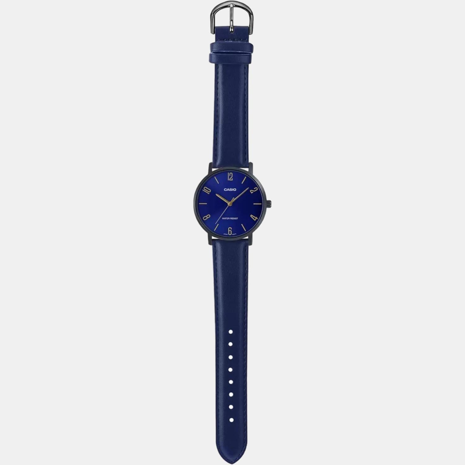 Enticer Men Quartz Blue Dial Analog Leather Watch A1977