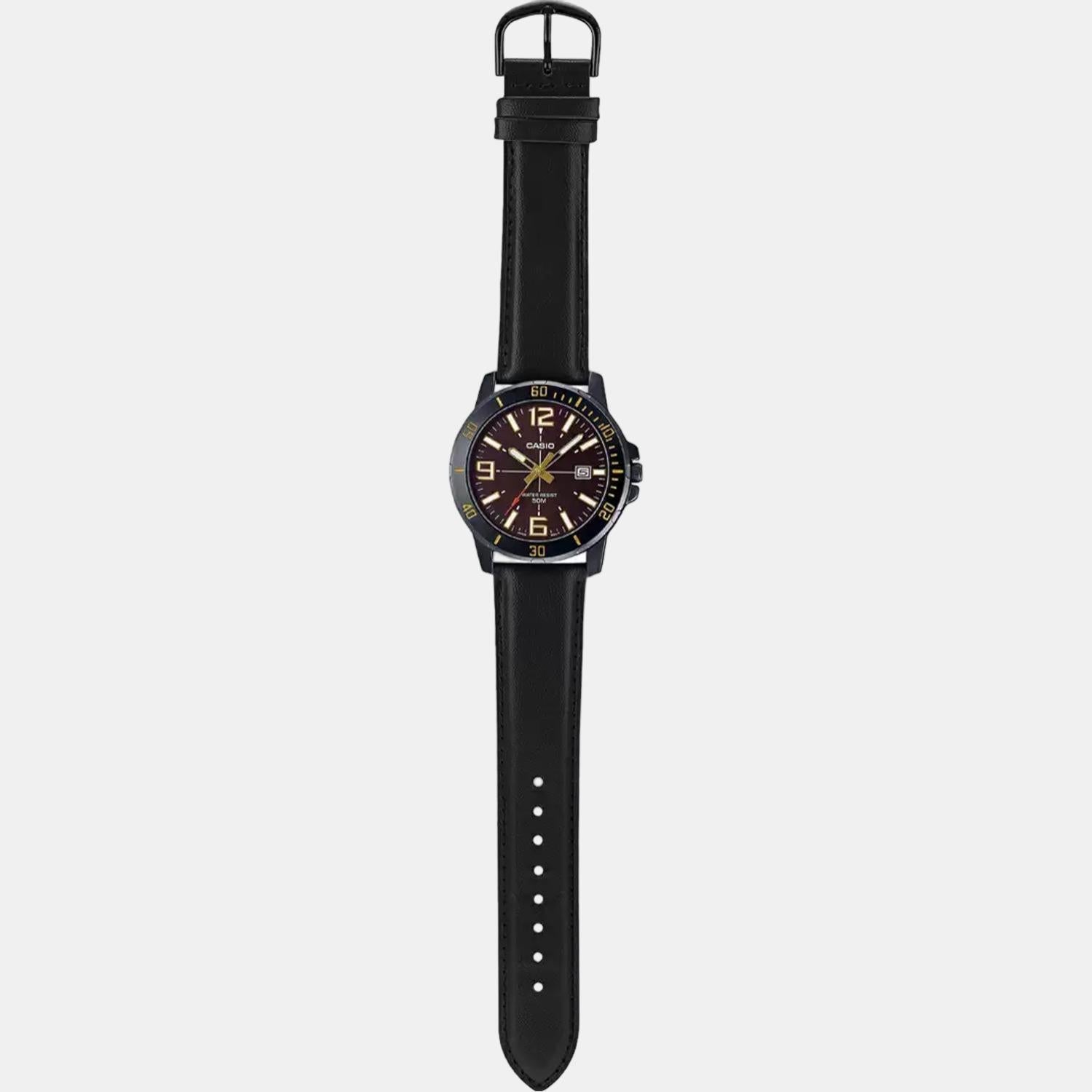 Enticer Men Quartz Brown Dial Analog Stainless Steel Watch A1983
