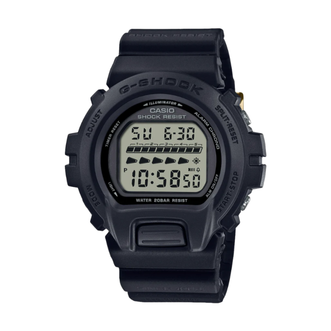 Casio DW-6640RE-1DR G1409 | G-Shock Men Quartz Black Dial Digital Resin Watch.