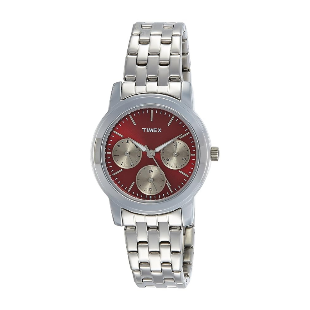 Timex TW000W107 | Fashion Women Quartz Dial Chronograph Stainless Steel Watch