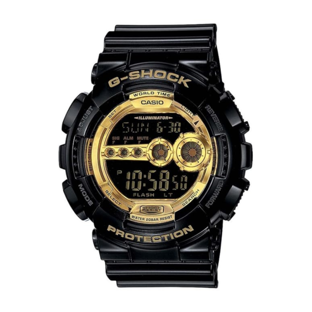 Casio GD-100GB-1DR G340 | G-Shock Men Quartz Gold Dial Digital Resin Watch.