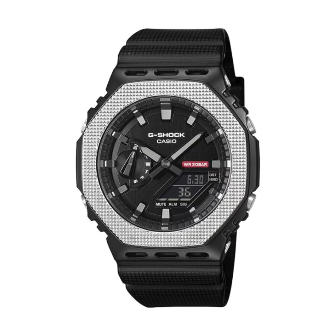 Casio GM-2100BM-1ADR G1762 | G-Shock Men Quartz Black Dial Analog-Digital Resin Watch.