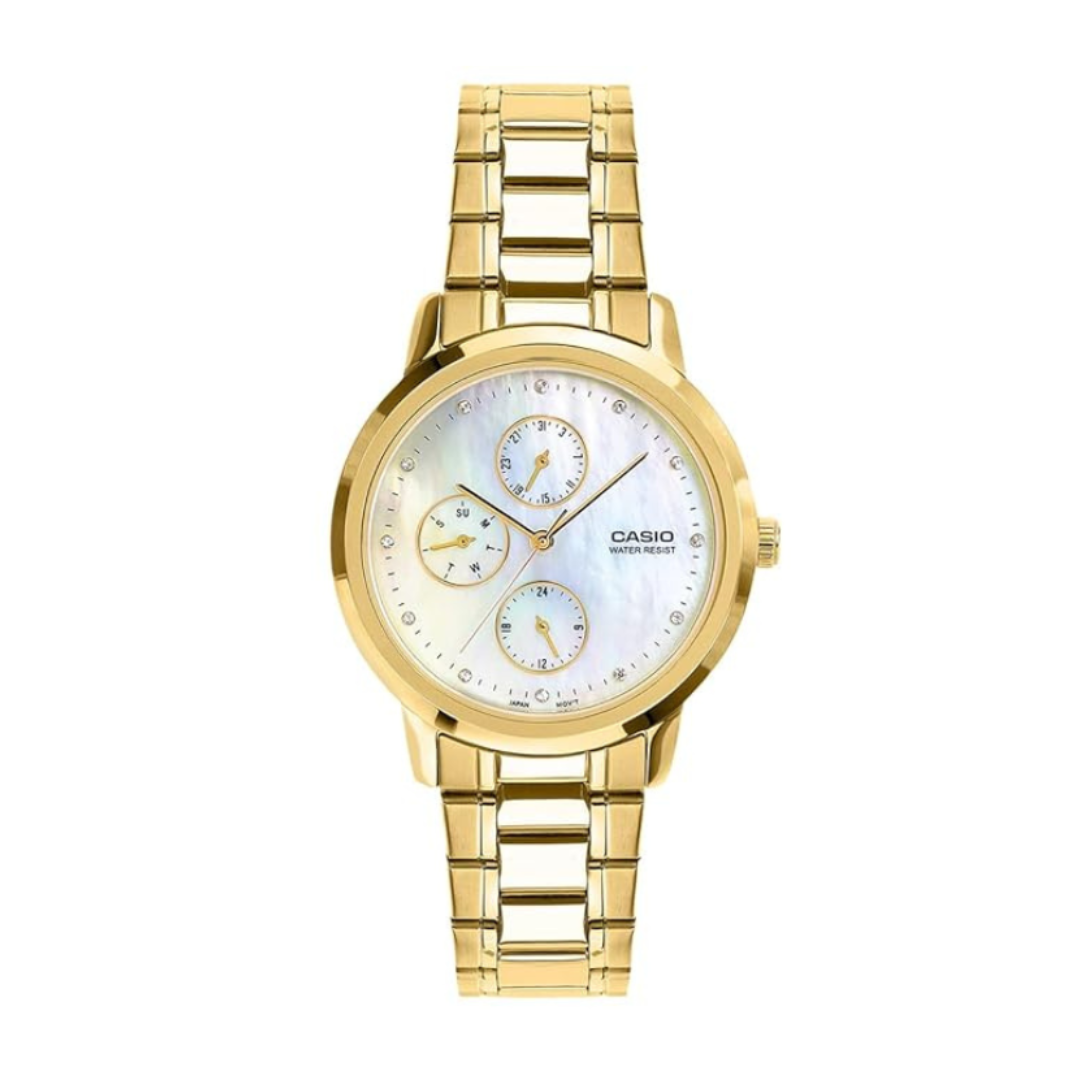 Casio LTP-SN6KGS-7A A2494 | Women Quartz White Dial Analog Stainless Steel Watch