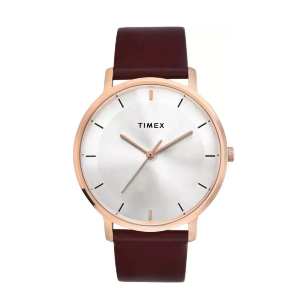 Timex TW0TG8014 | Trendline Men Quartz Silver Dial Analog Leather Watch