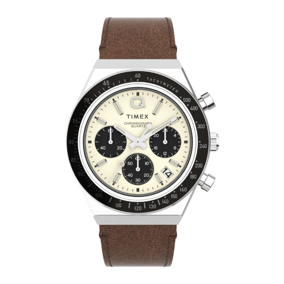 Timex TWEG26401 | TIMEX Q Cream Round Dial Analog Men's Watch