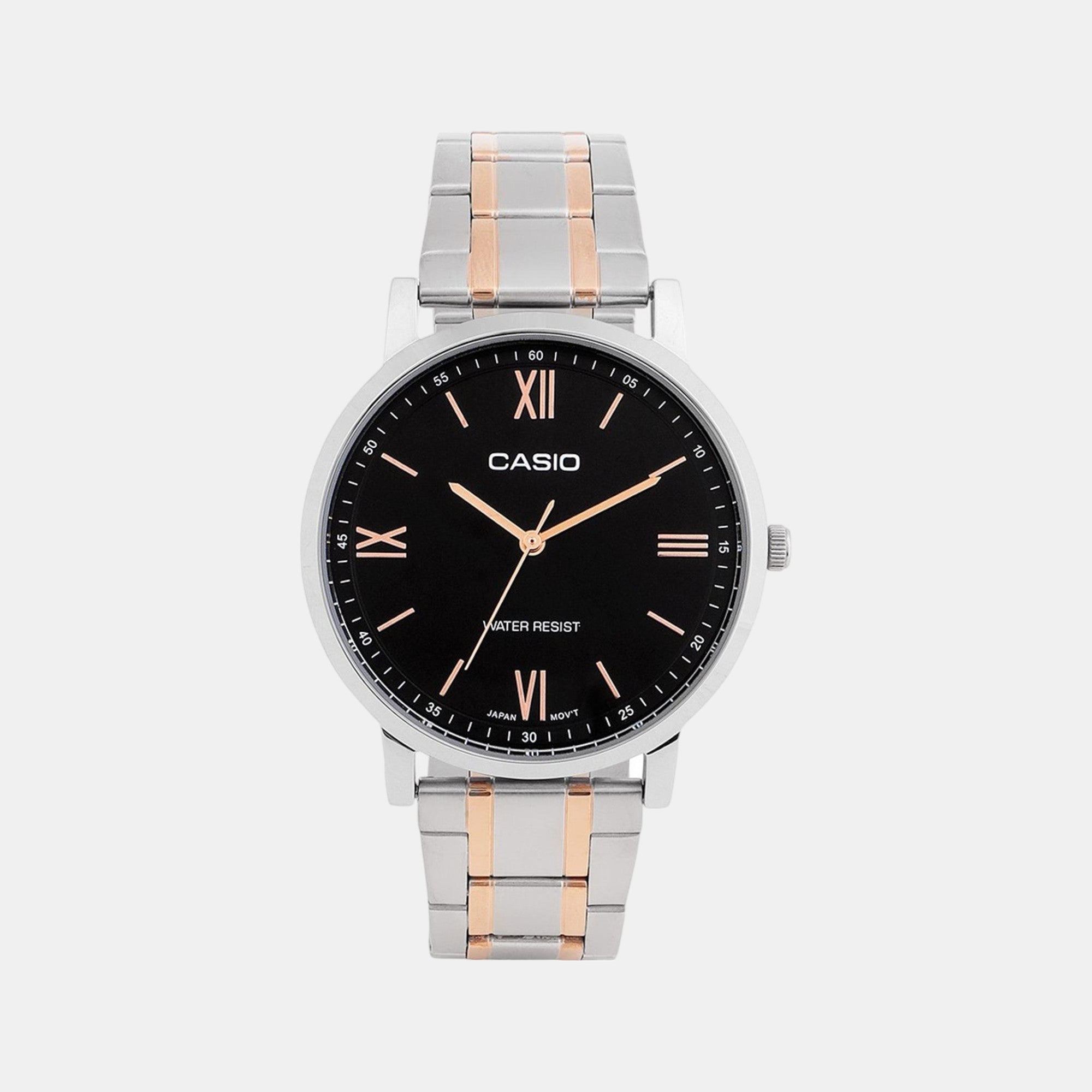 Enticer Men Quartz Black Dial Analog Stainless Steel Watch A2156