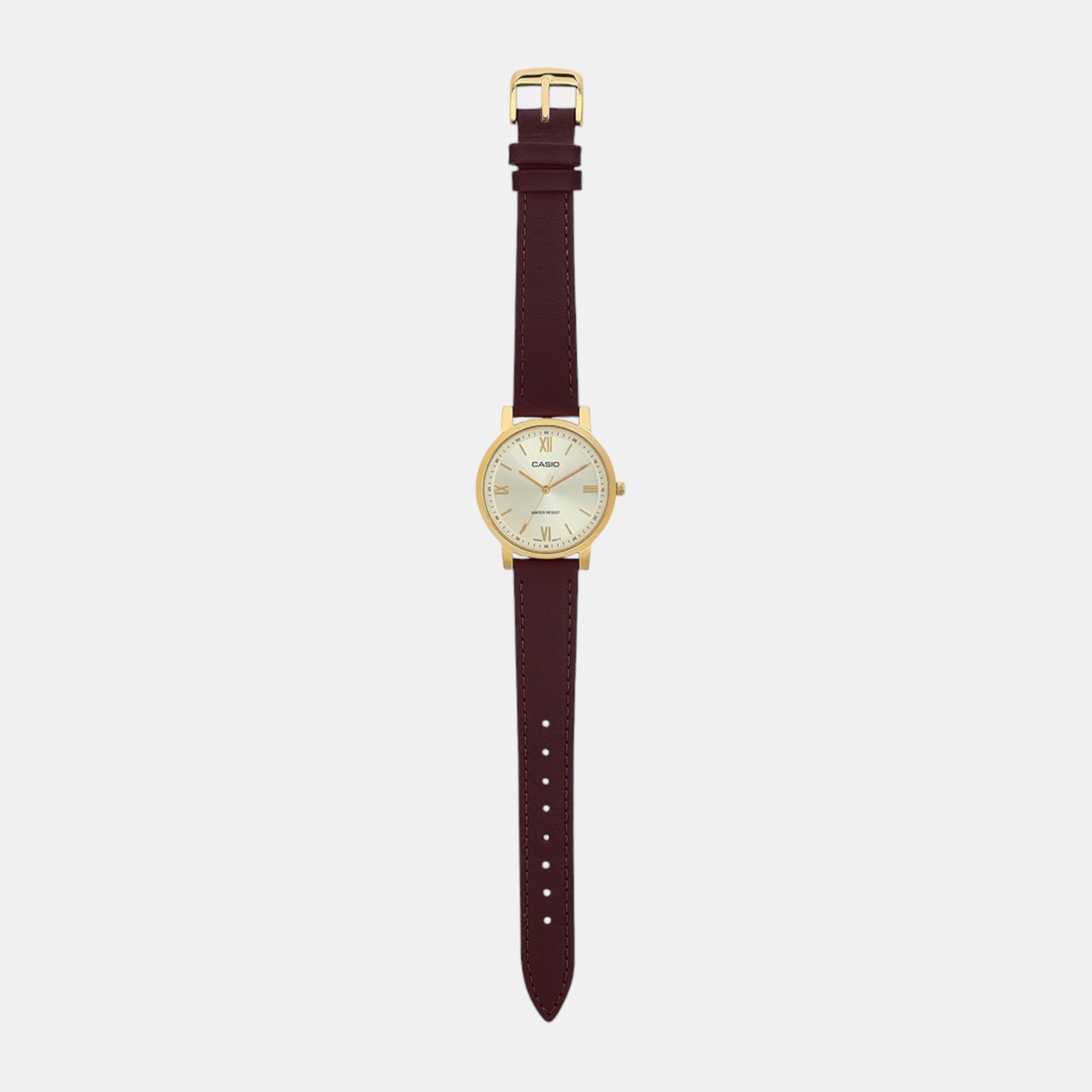 Enticer Men Quartz Gold Dial Analog Leather Watch A2158