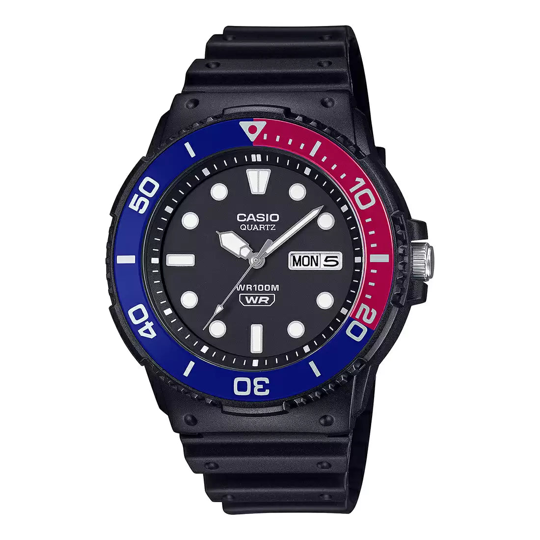 Casio MRW-230H-1E2V A2403 | Youth Men Quartz Black Dial Analog Resin Watch.
