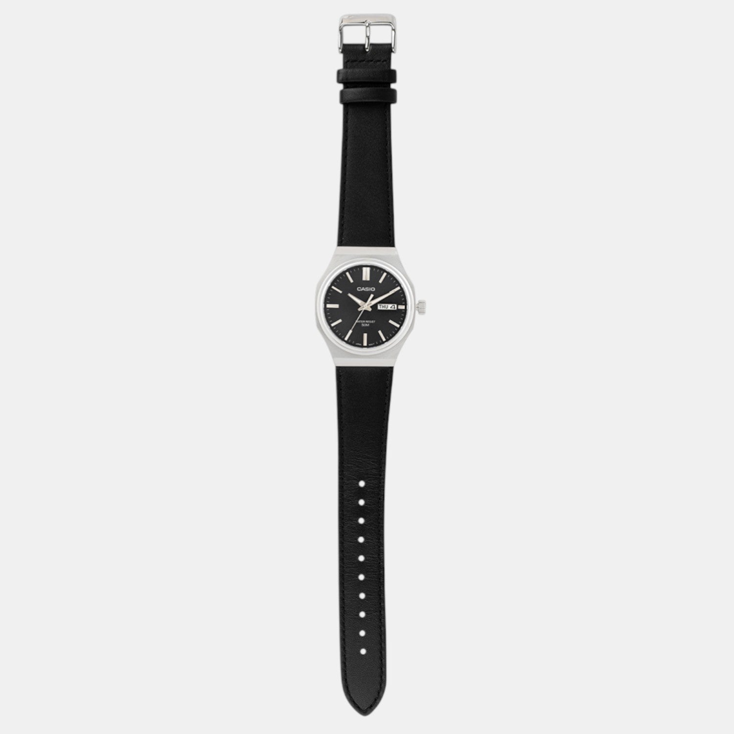 Enticer Men Quartz Grey Dial Analog Leather Watch A2419