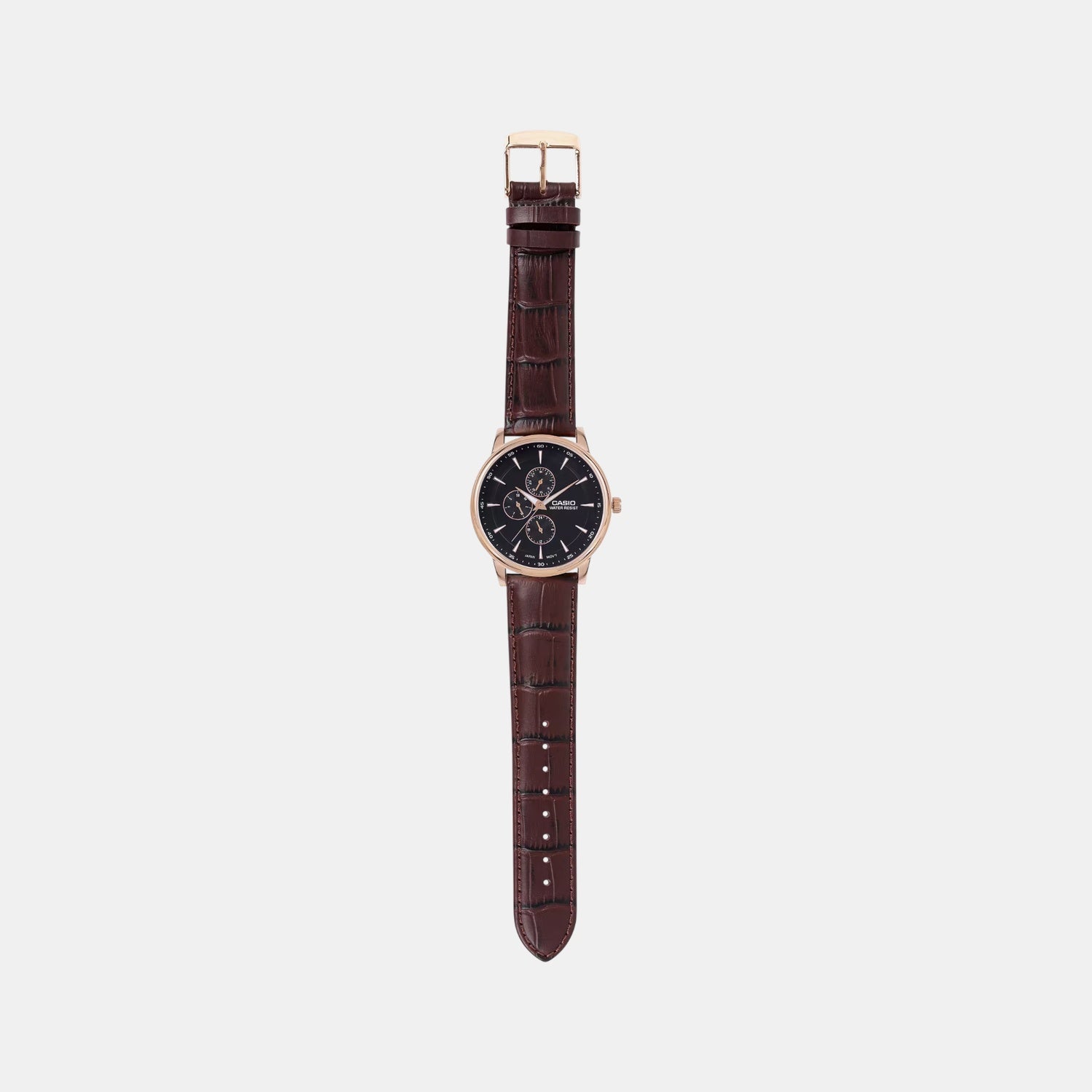 Enticer Men Quartz Black Dial Analog Leather Watch A2460