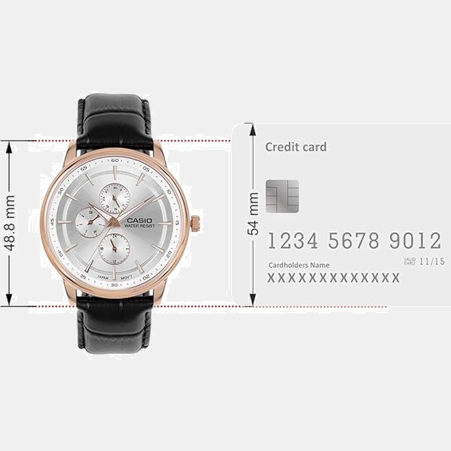 Enticer Men Quartz Silver Dial Analog Leather Watch A2461