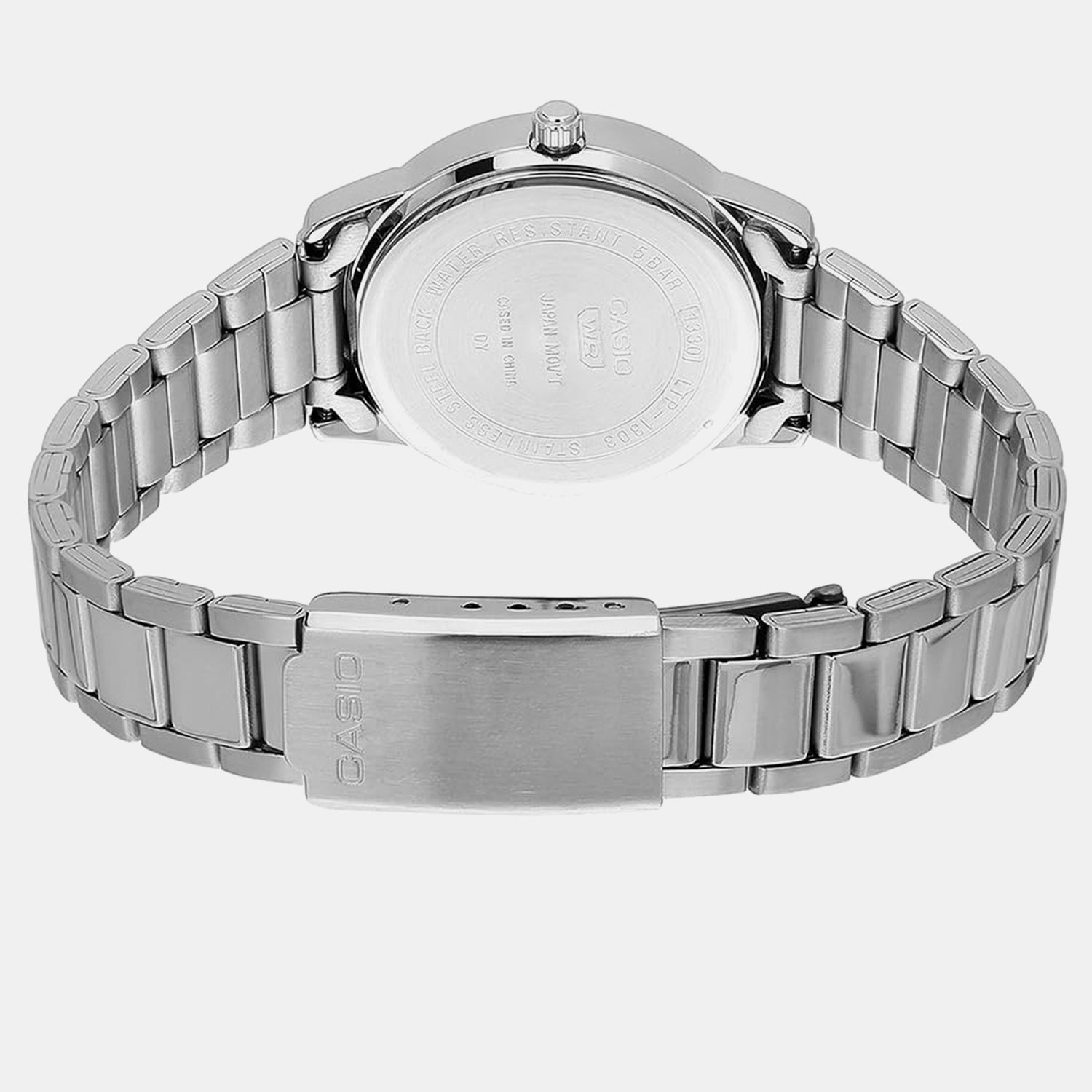 Enticer Women Quartz Black Dial Analog Stainless Steel Watch LTP-1303DD-1AVDF