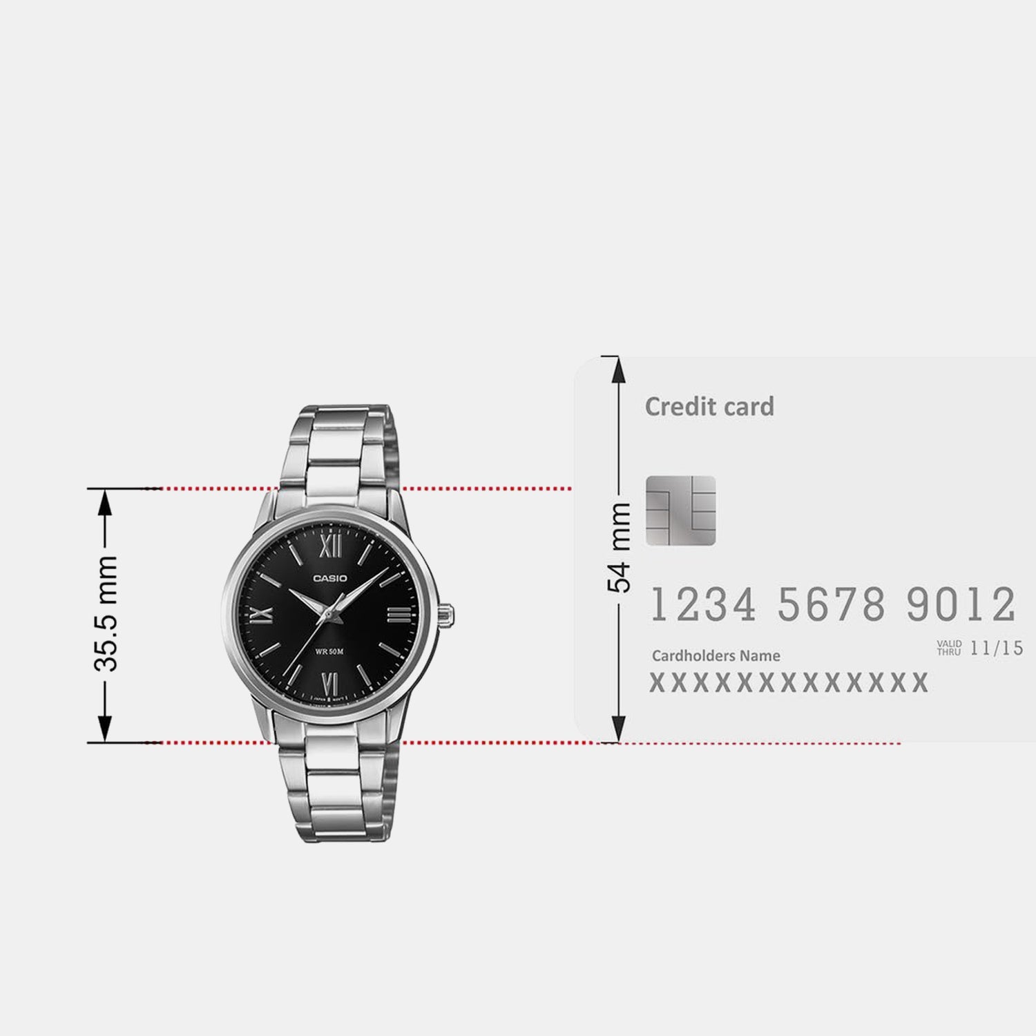 Enticer Women Quartz Black Dial Analog Stainless Steel Watch LTP-1303DD-1AVDF