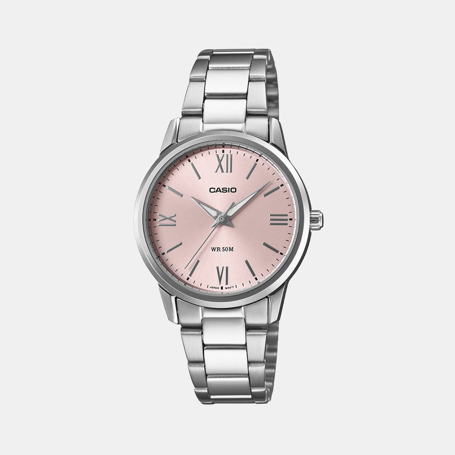 Enticer Women Quartz Pink Dial Analog Stainless Steel Watch A2477