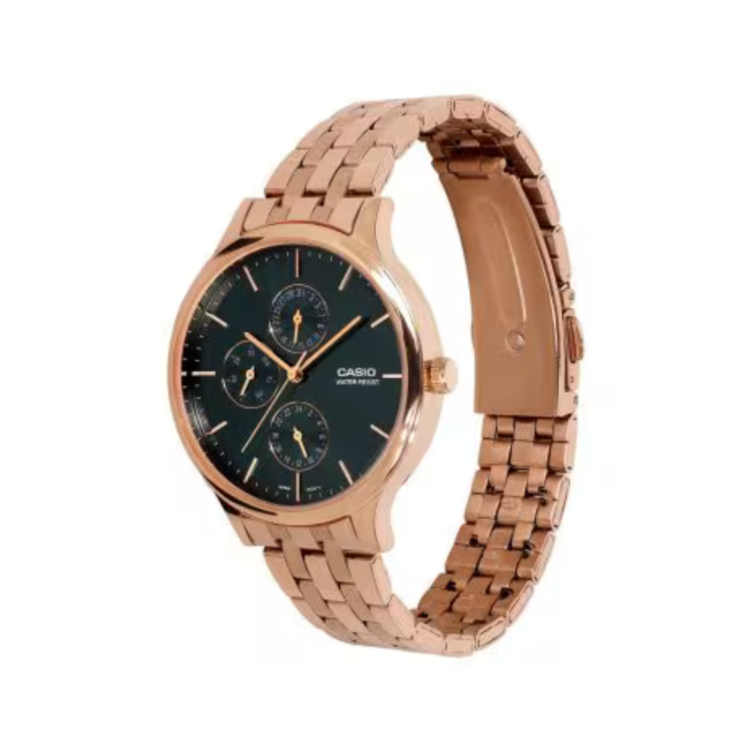 Casio A2498 | Enticer Women Quartz Green Dial Analog Stainless Steel Watch.