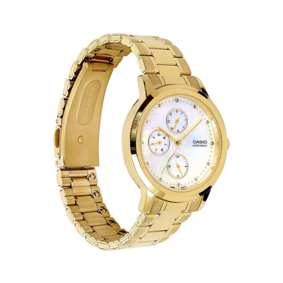 Casio LTP-SN6KGS-7A A2494 | Women Quartz White Dial Analog Stainless Steel Watch