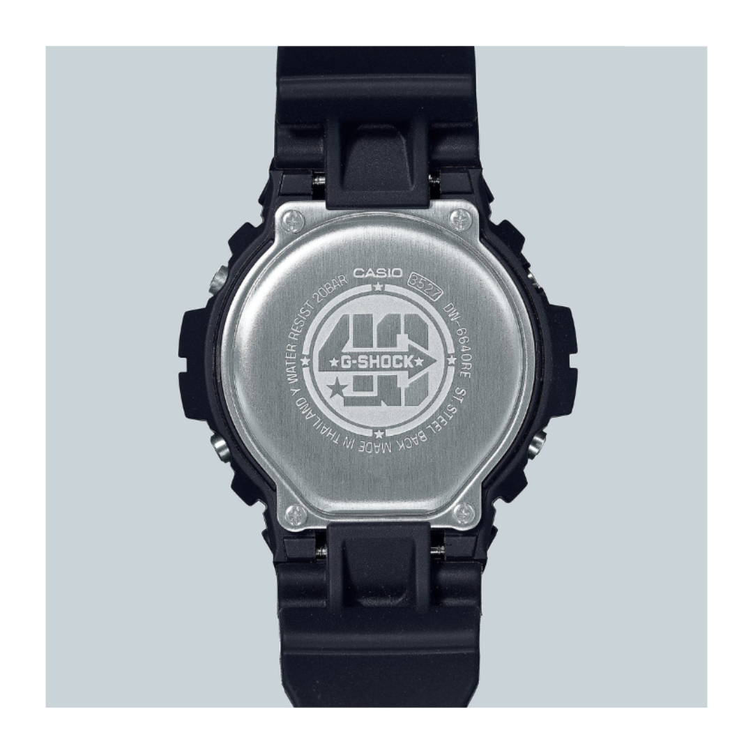 Casio DW-6640RE-1DR G1409 | G-Shock Men Quartz Black Dial Digital Resin Watch.