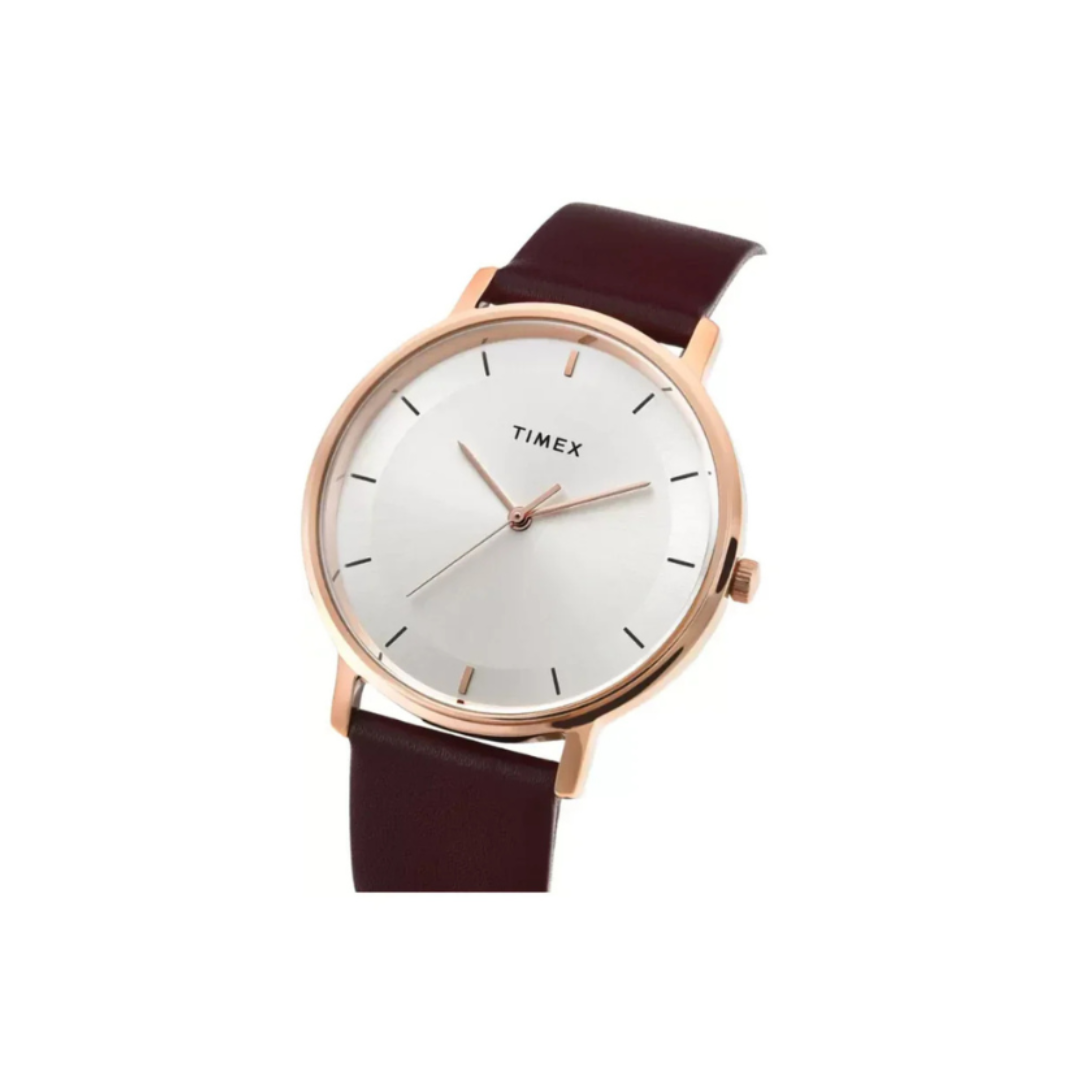 Timex TW0TG8014 | Trendline Men Quartz Silver Dial Analog Leather Watch