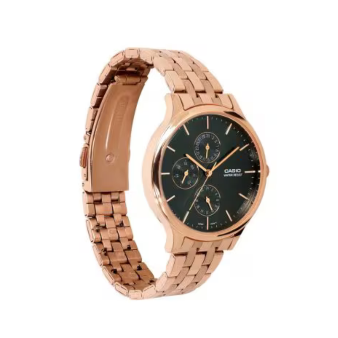 Casio A2498 | Enticer Women Quartz Green Dial Analog Stainless Steel Watch.