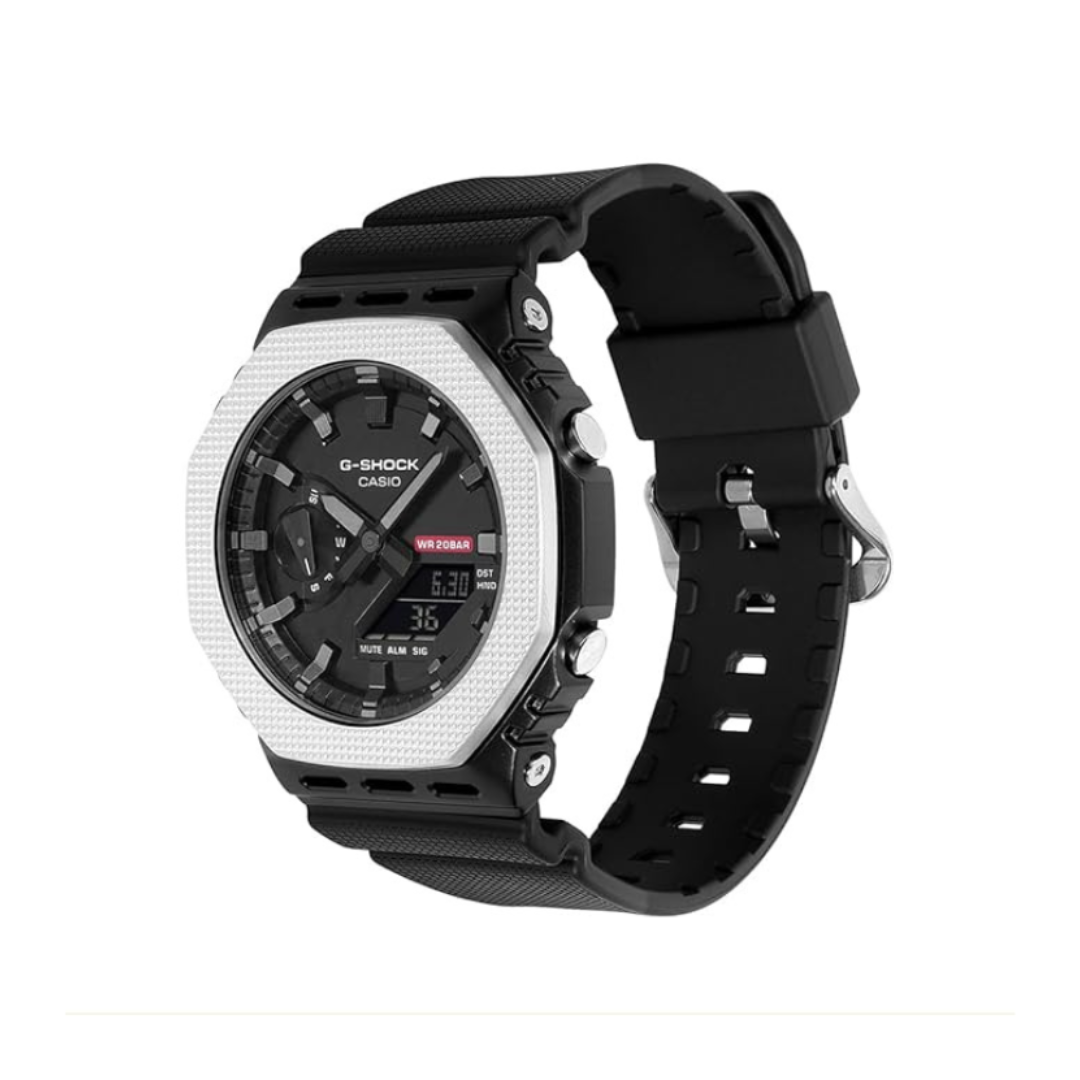 Casio GM-2100BM-1ADR G1762 | G-Shock Men Quartz Black Dial Analog-Digital Resin Watch.