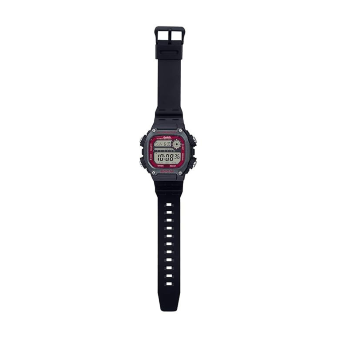 Casio DW-291H-1BVDF I117 | Youth Unisex Quartz Red Dial Digital Resin Watch.