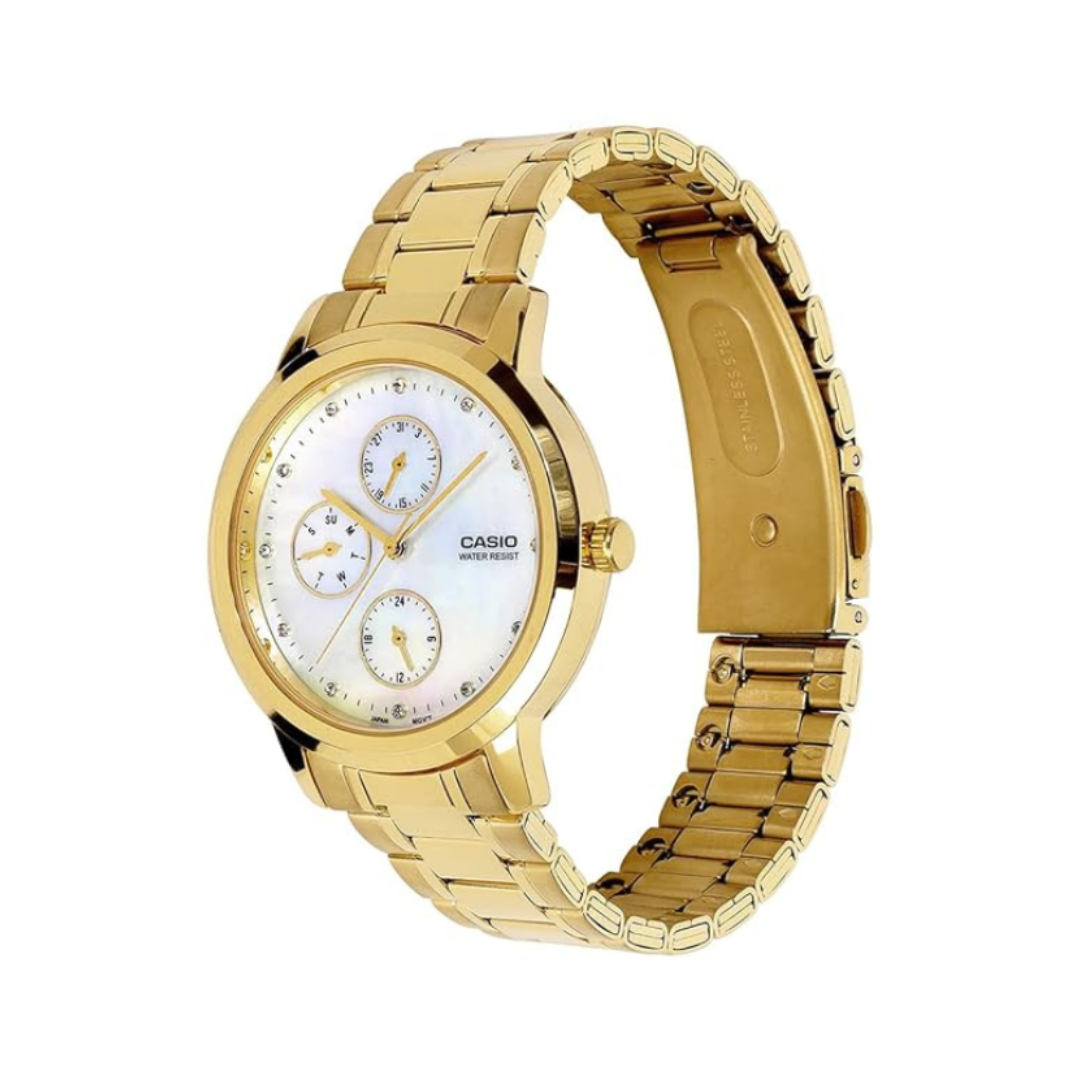 Casio LTP-SN6KGS-7A A2494 | Women Quartz White Dial Analog Stainless Steel Watch