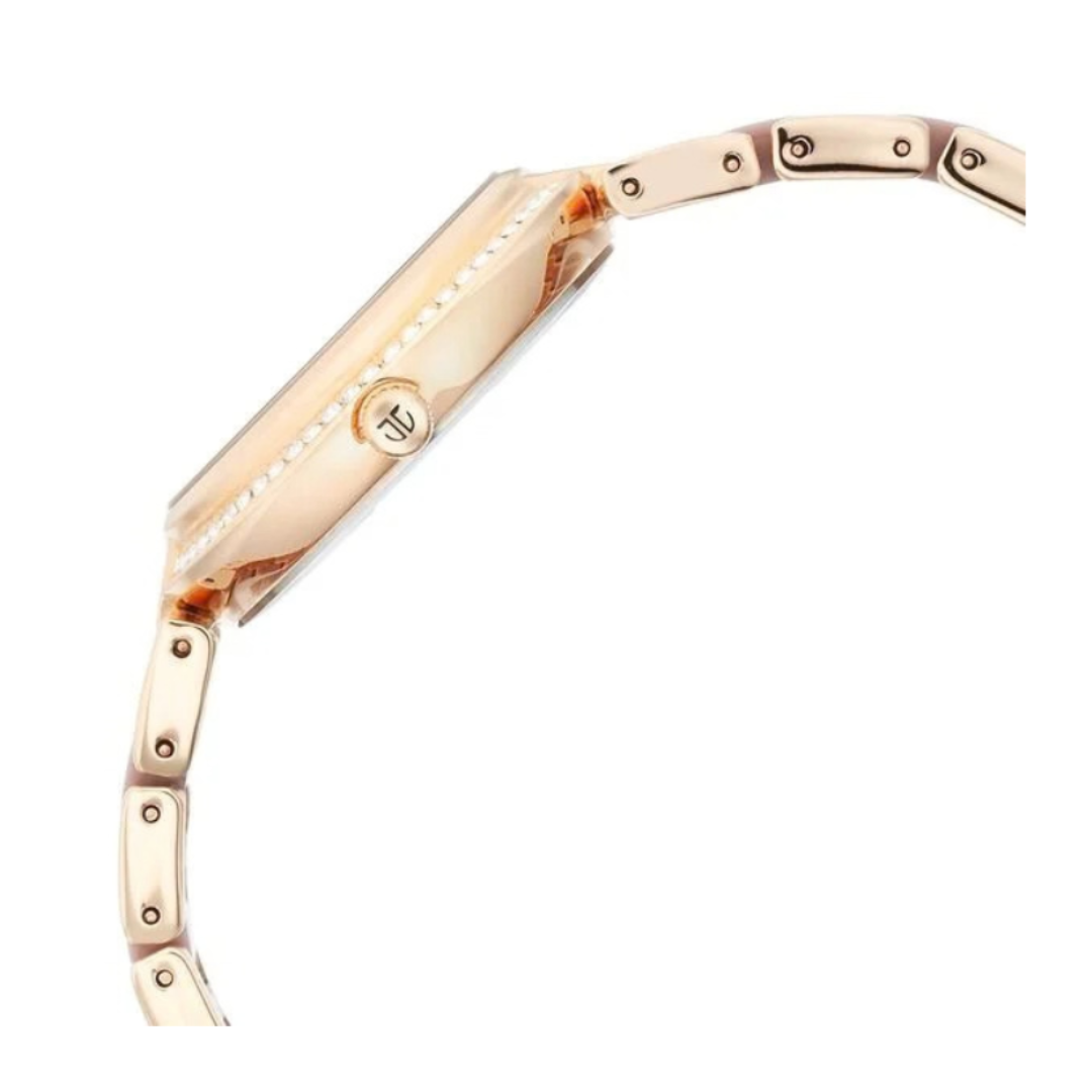 Titan 95187KD02 | Titan Purple Acetate Quartz Multifunction Mother of Pearl Dial Two Toned Metal With Plastic Strap Watch For Women