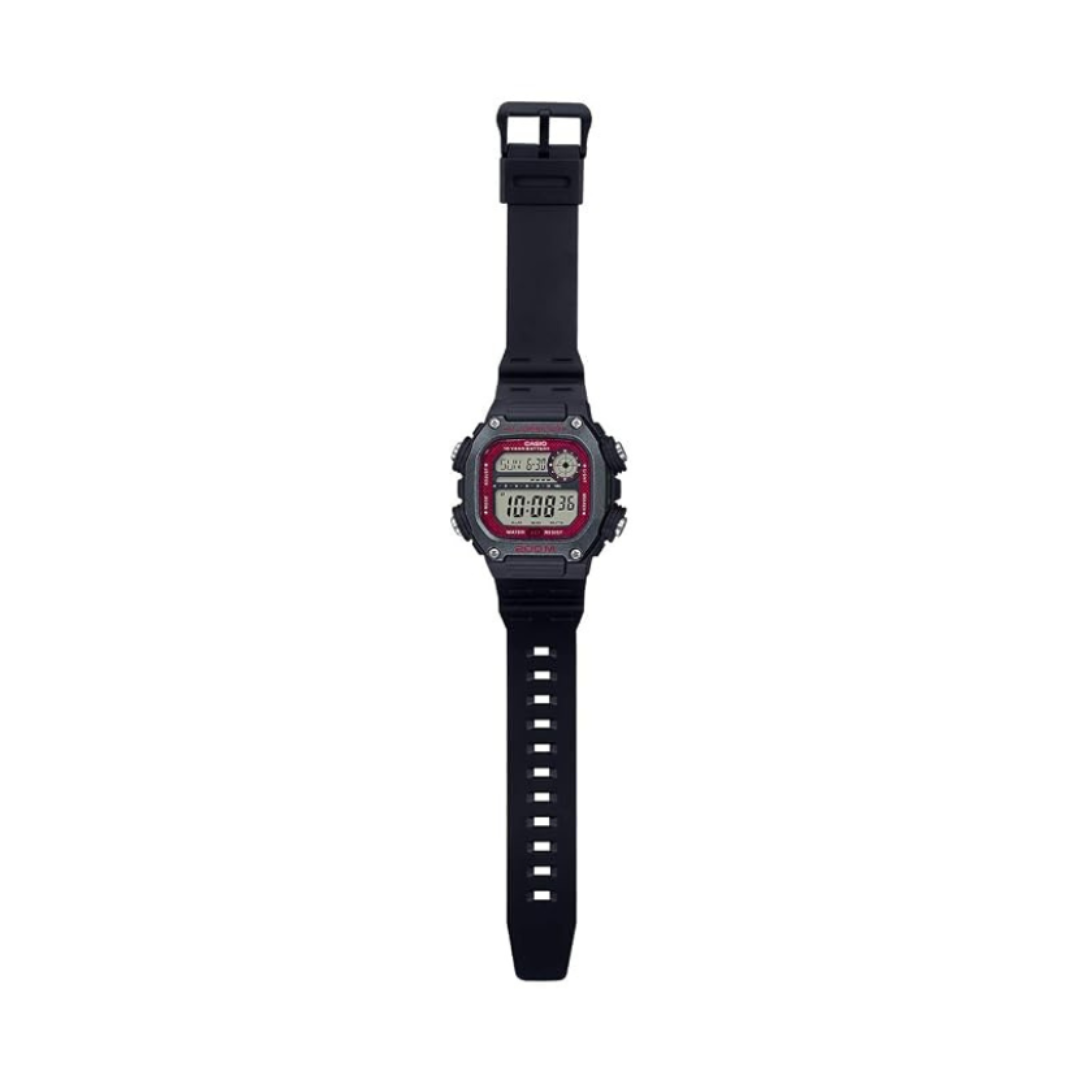 Casio DW-291H-1BVDF I117 | Youth Unisex Quartz Red Dial Digital Resin Watch.