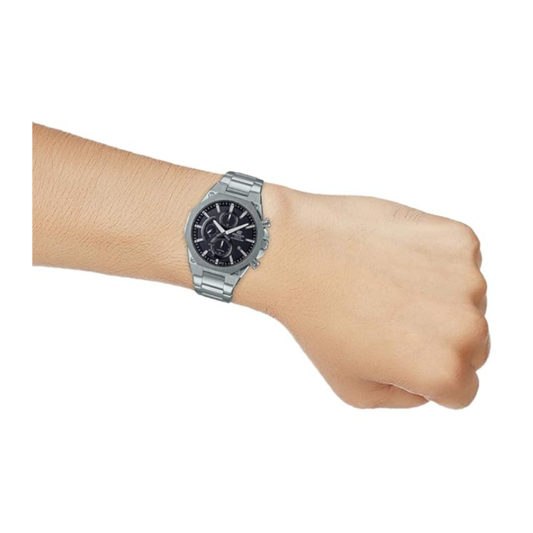 Casio EFS-S570D-1AUDF EX527 | Edifice Men Quartz Black Dial Chronograph Stainless Steel Watch