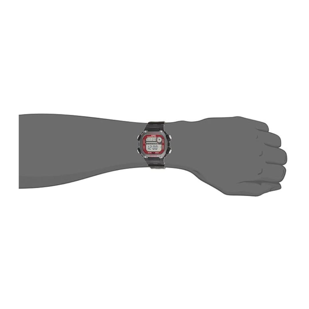 Casio DW-291H-1BVDF I117 | Youth Unisex Quartz Red Dial Digital Resin Watch.