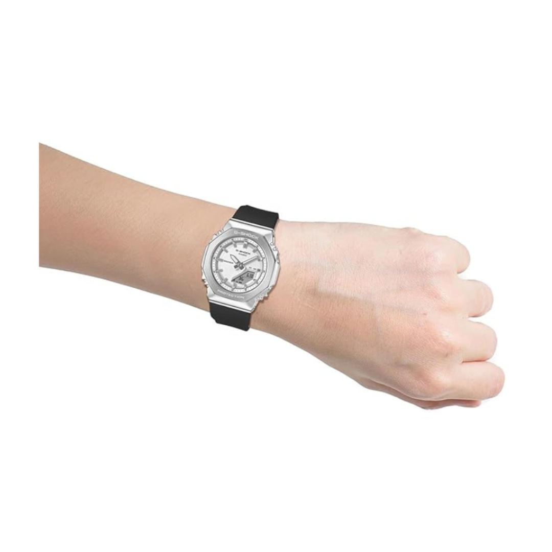Casio GM-S2110-1A7DR G1782 | G-Shock Women Quartz White Dial Analog-Digital Resin Watch