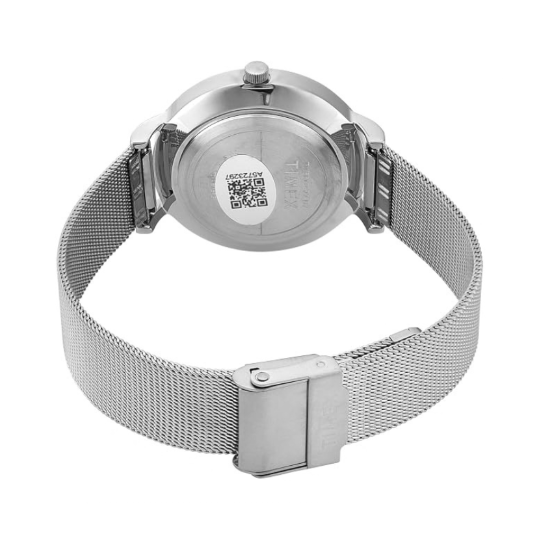 Timex TWEL12922 | Trendline Women Quartz Blue Dial Analog Mesh Watch.