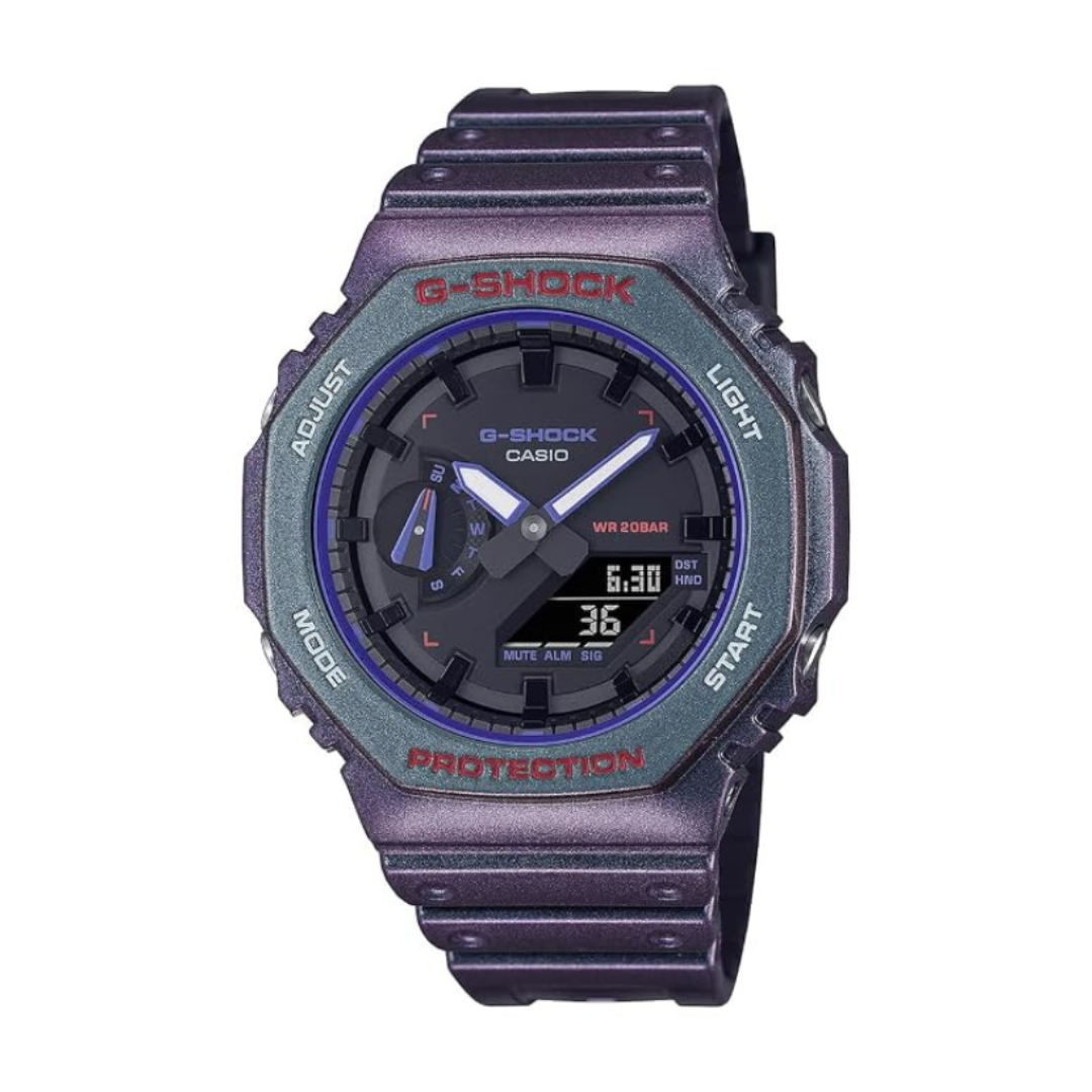 Casio GA-2100AH-6ADR G1496 | G-Shock Men Quartz Black Dial Analog-Digital Resin Watch.