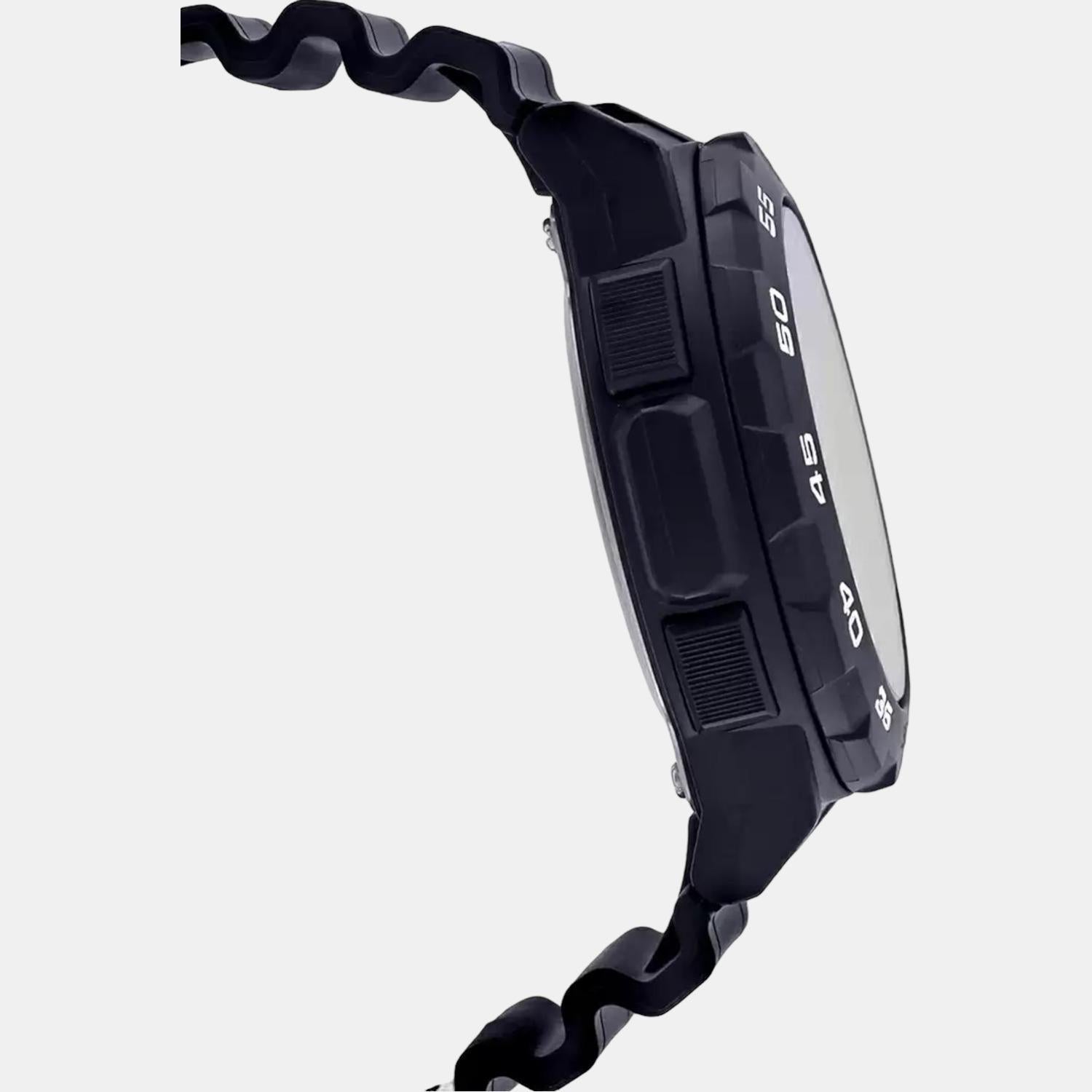 Youth Men Quartz Black Dial Analog-Digital Resin Watch AD204