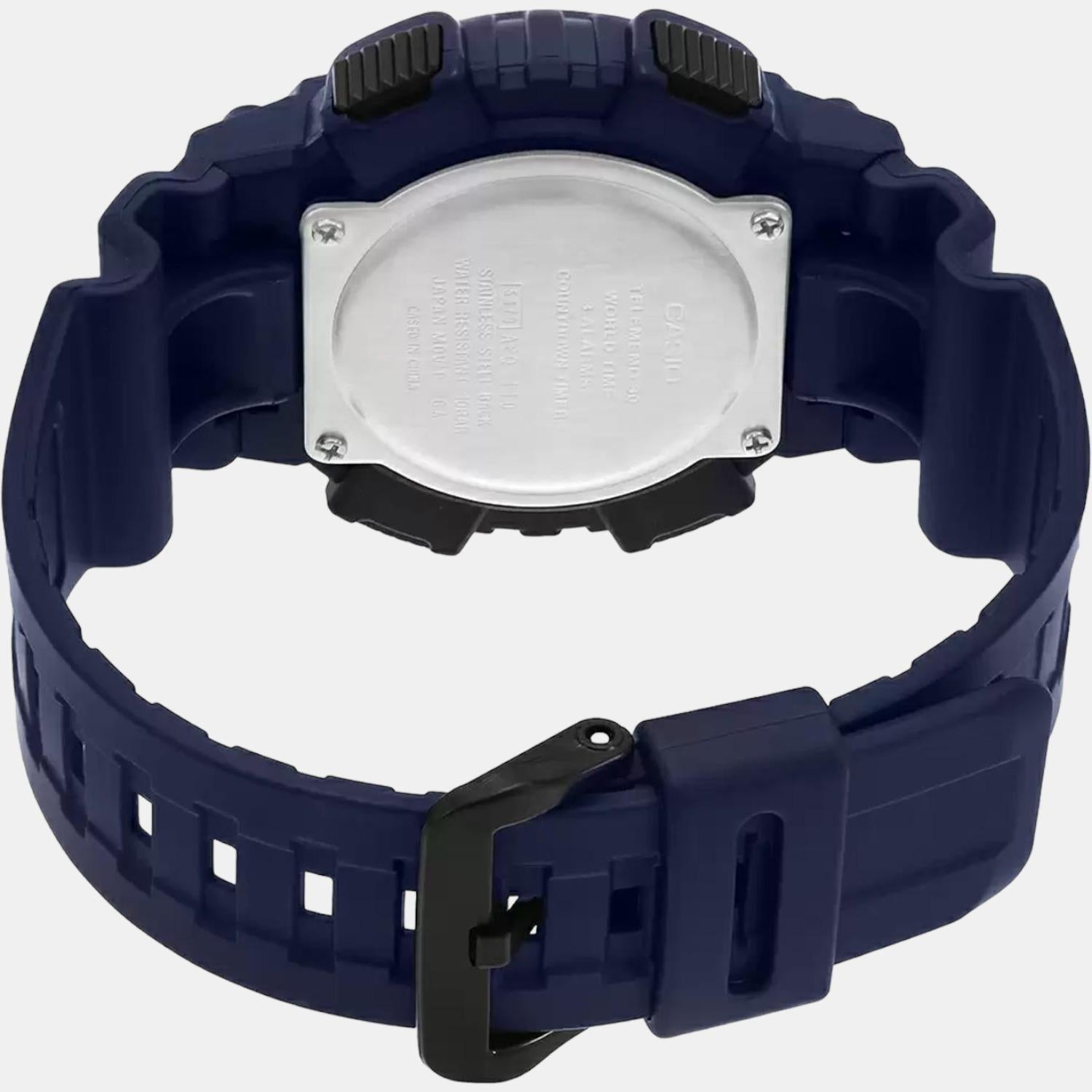 Youth Men Quartz Black Dial Analog-Digital Resin Watch AD208